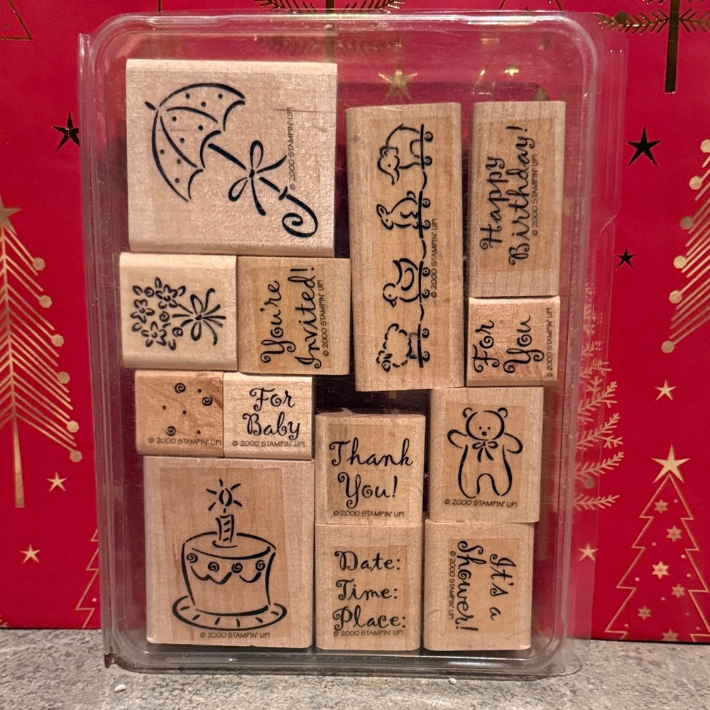 Stampin' Up! Baby announcements Wooden Stamp Set